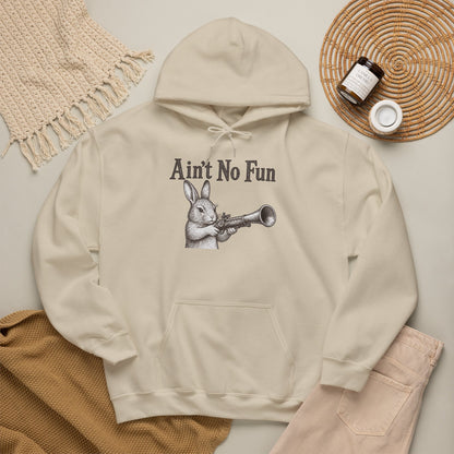 Ain't No Fun Rabbit Hoodie – Funny Vintage Animal Graphic Hoodie