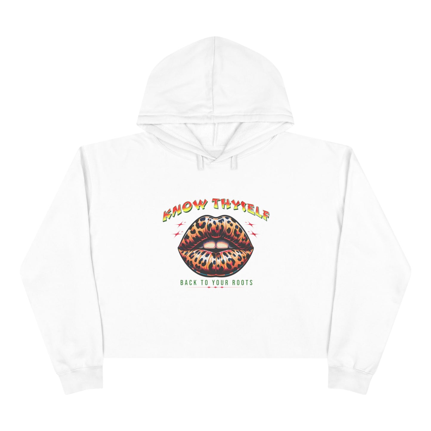 Know Thyself Crop Hoodie | Animal Print Graphic
