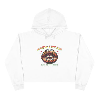 Know Thyself Crop Hoodie | Animal Print Graphic