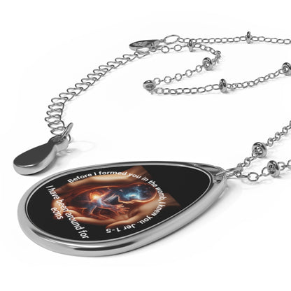I Knew You Oval Necklace