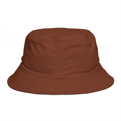 BVT Monogram Bucket Hat — Brown Casual Streetwear Sun Hat