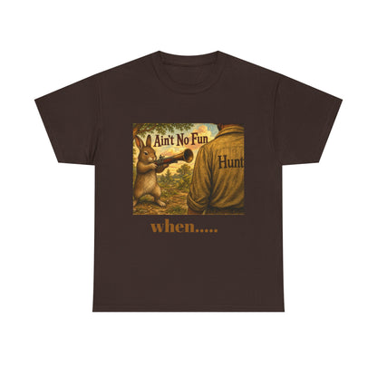 Vintage Bunny Graphic Wisdom Tee — "Ain't No Fun When..."