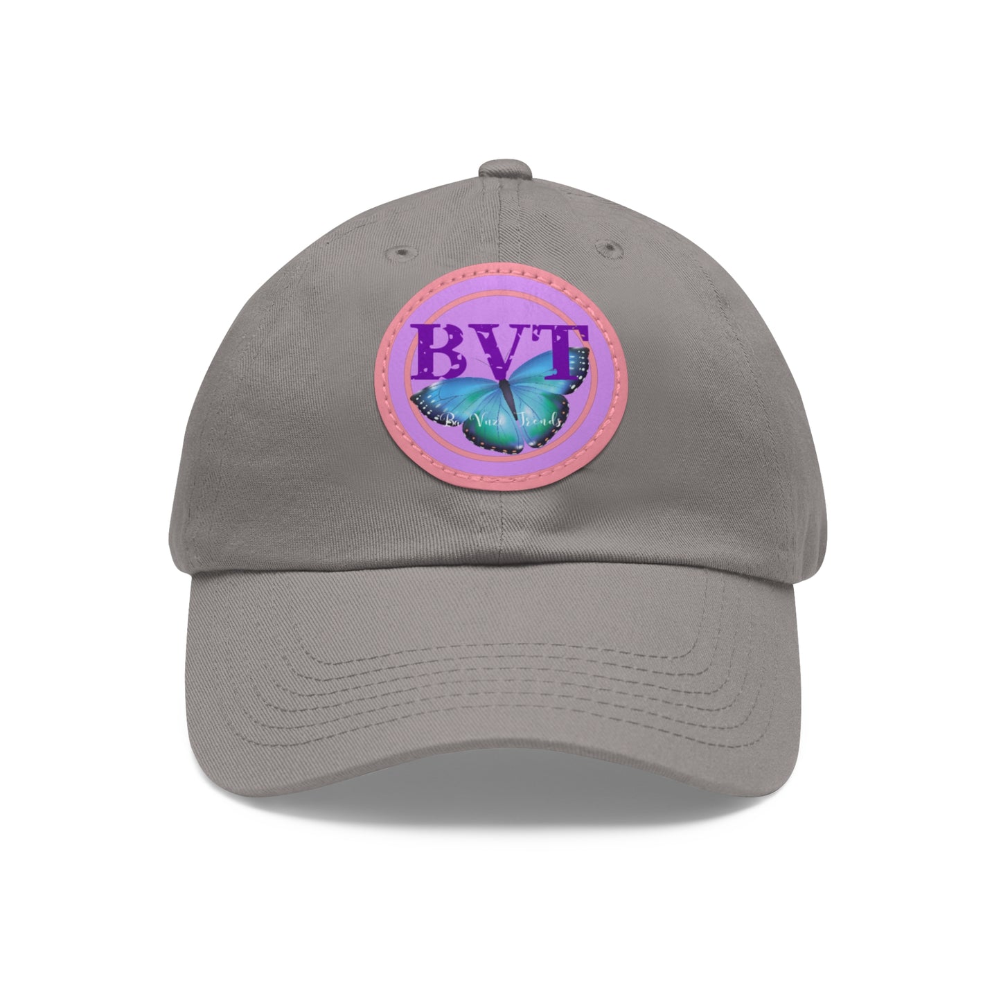 Butterfly Patch Dad Hat — BVT Logo Grey Cap