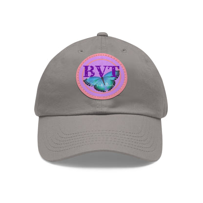 Butterfly Patch Dad Hat — BVT Logo Grey Cap