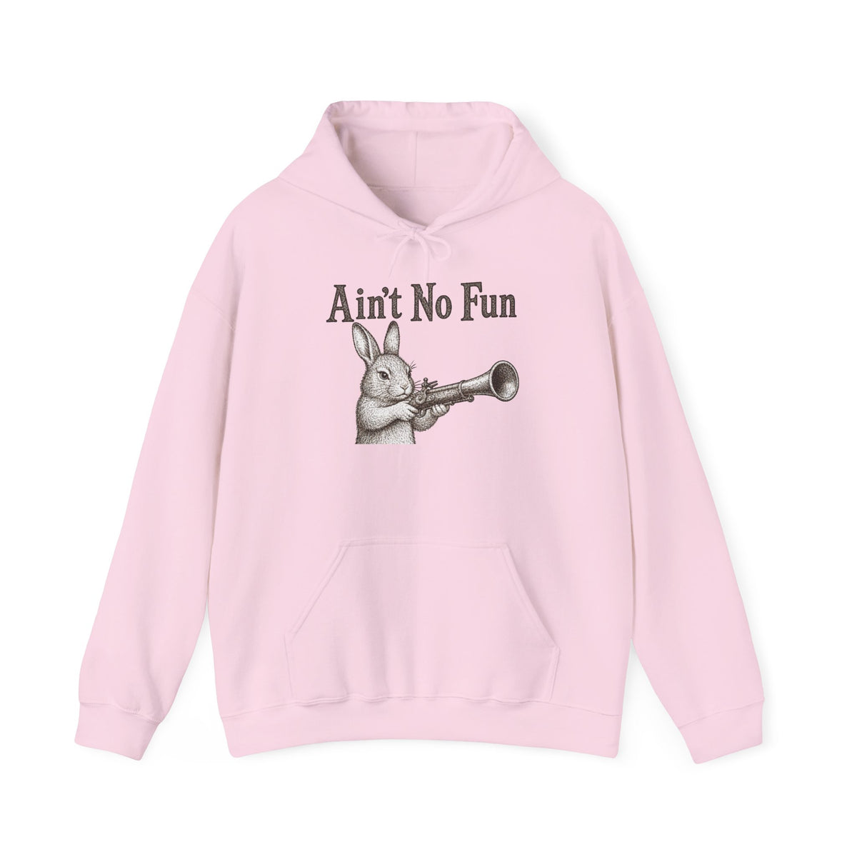 Ain't No Fun Rabbit Hoodie – Funny Vintage Animal Graphic Hoodie