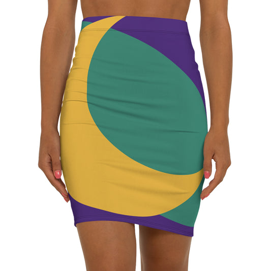 Colorful Mid-Waist Pencil Skirt P
