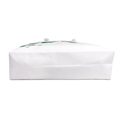 Autumn Leaf Weekender Bag – White Botanical Travel Tote