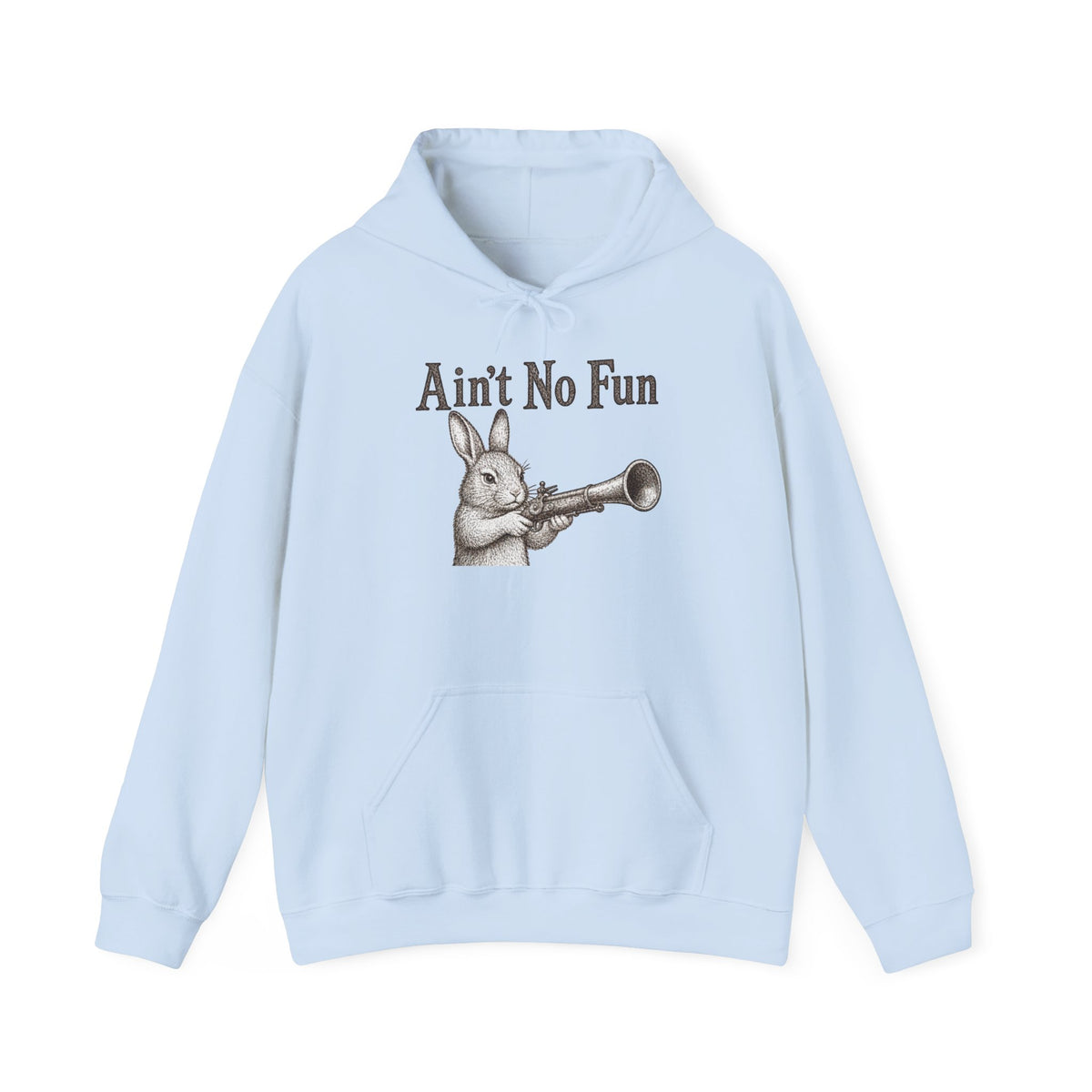 Ain't No Fun Rabbit Hoodie – Funny Vintage Animal Graphic Hoodie