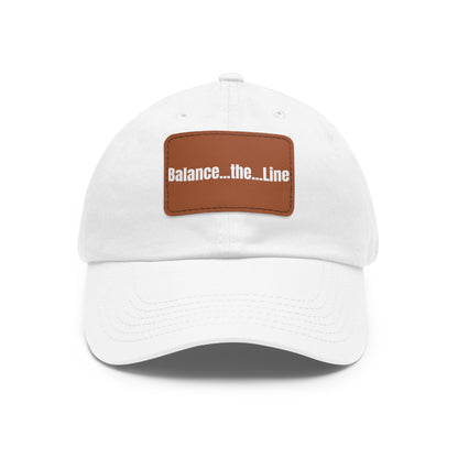 "Balance...the...Line" Statement Cap — White Dad Hat