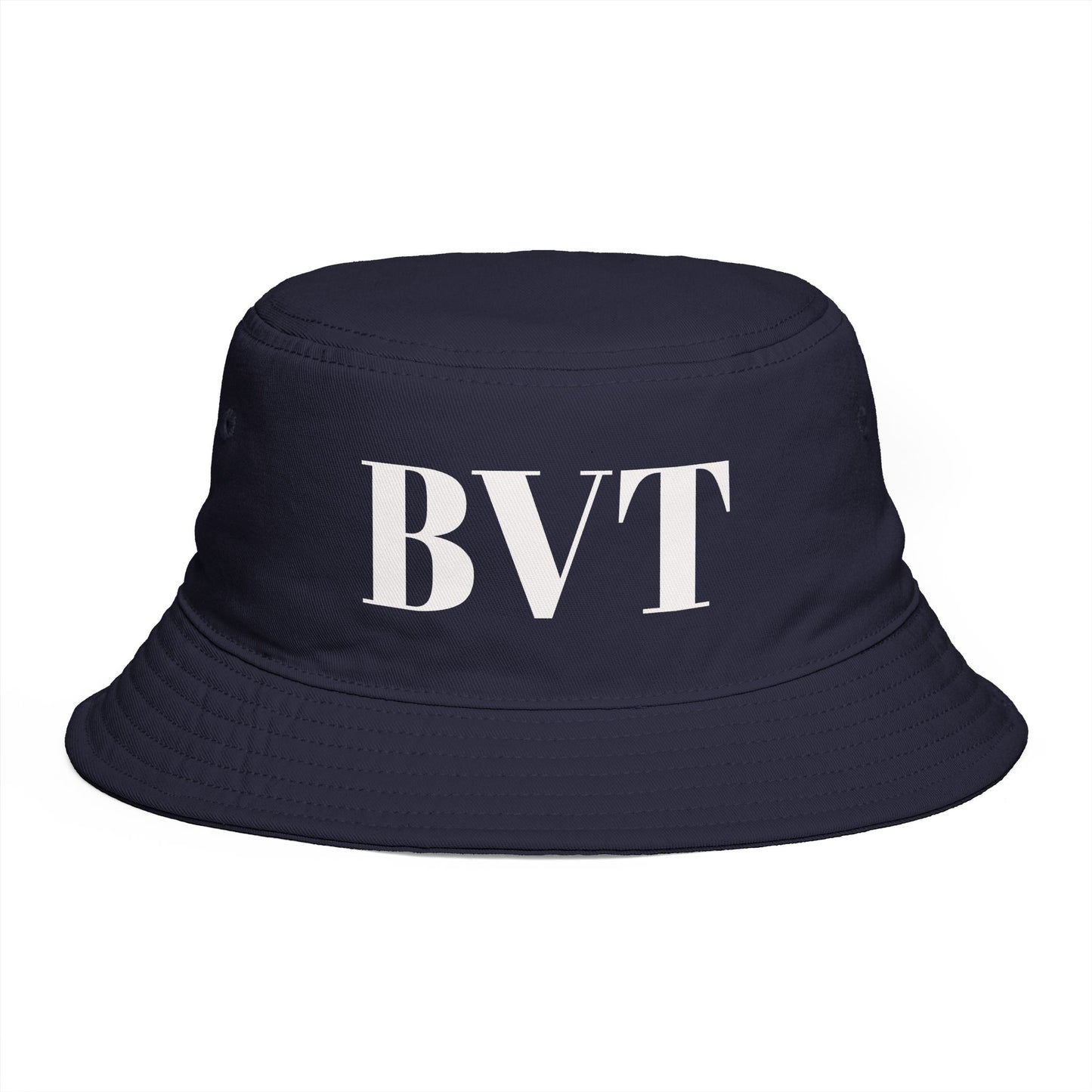 BVT Monogram Bucket Hat — Classic White BVT Logo