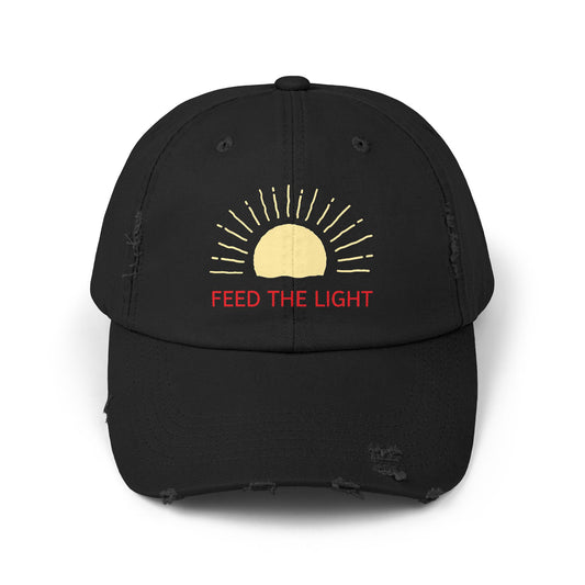 Feed The Light Unisex Distressed Cap