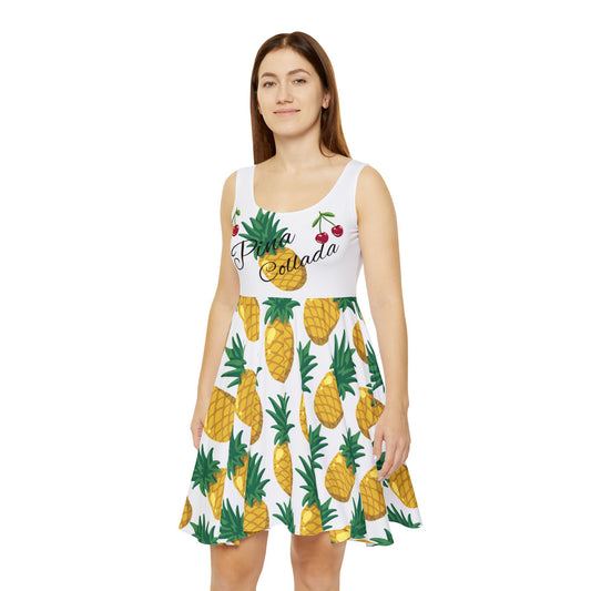 Skater Dress Tropical Pineapple Print