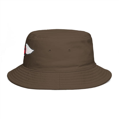 Embrace You Logo Bucket Hat — Cute Retro Winged Heart Sun Hat