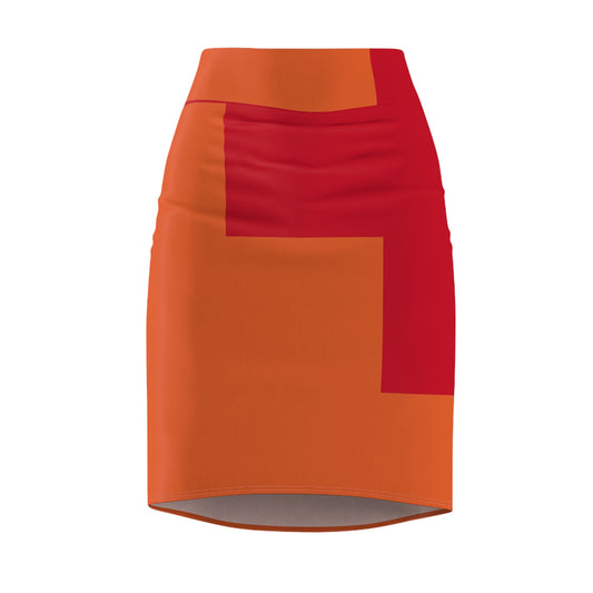 Chic Abstract Women's Pencil Skirt OR