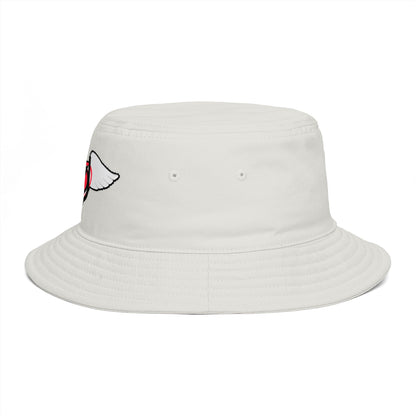 Embrace You Logo Bucket Hat — Cute Retro Winged Heart Sun Hat
