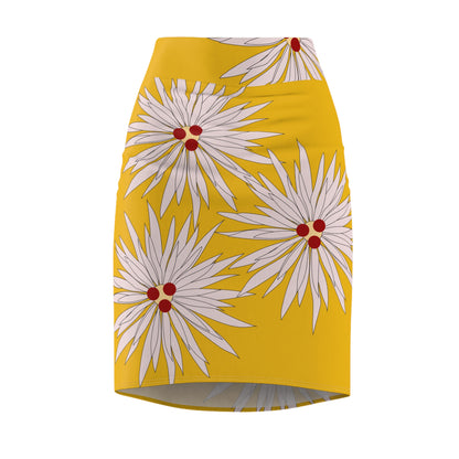 Floral Print Women's Pencil Skirt Y