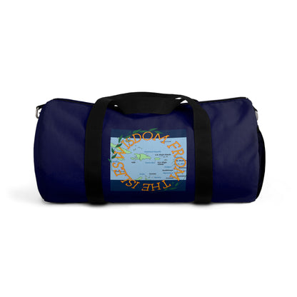 Travel Duffel Bag — Wisdom from the Isles Map Navy