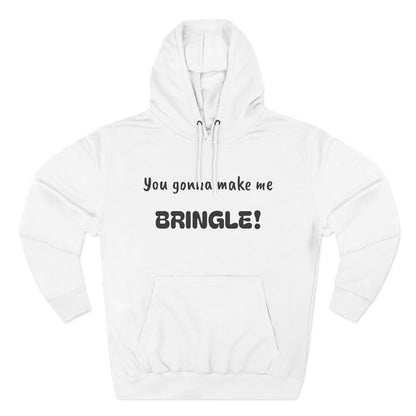 Playful Fleece Hoodie with Witty Text - Bringle