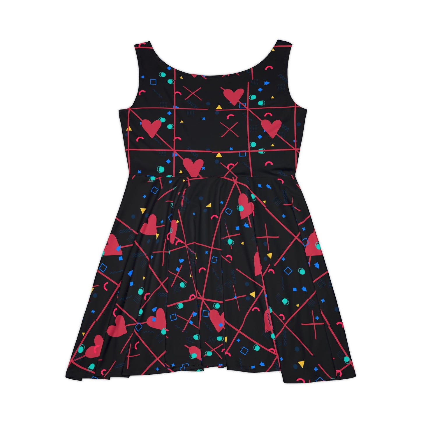 Skater Dress Colorful Love Heart