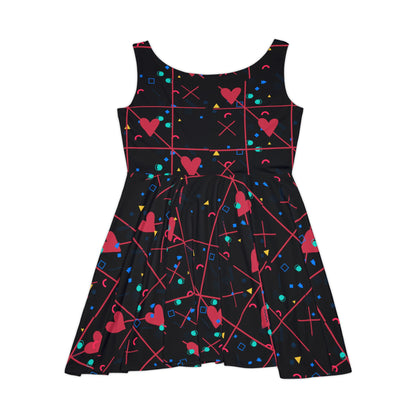 Skater Dress Colorful Love Heart
