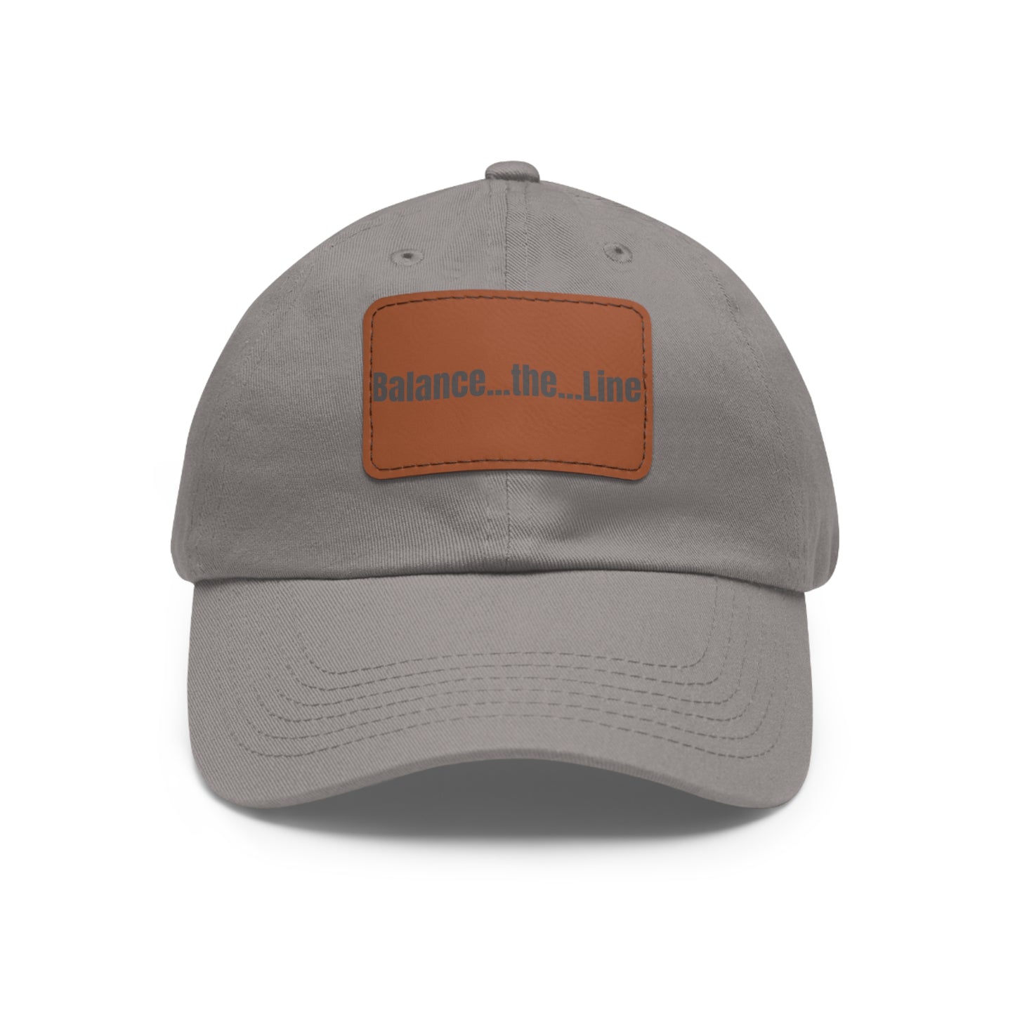 "Balance...the...Line" Statement Cap —  Gray Dad Hat