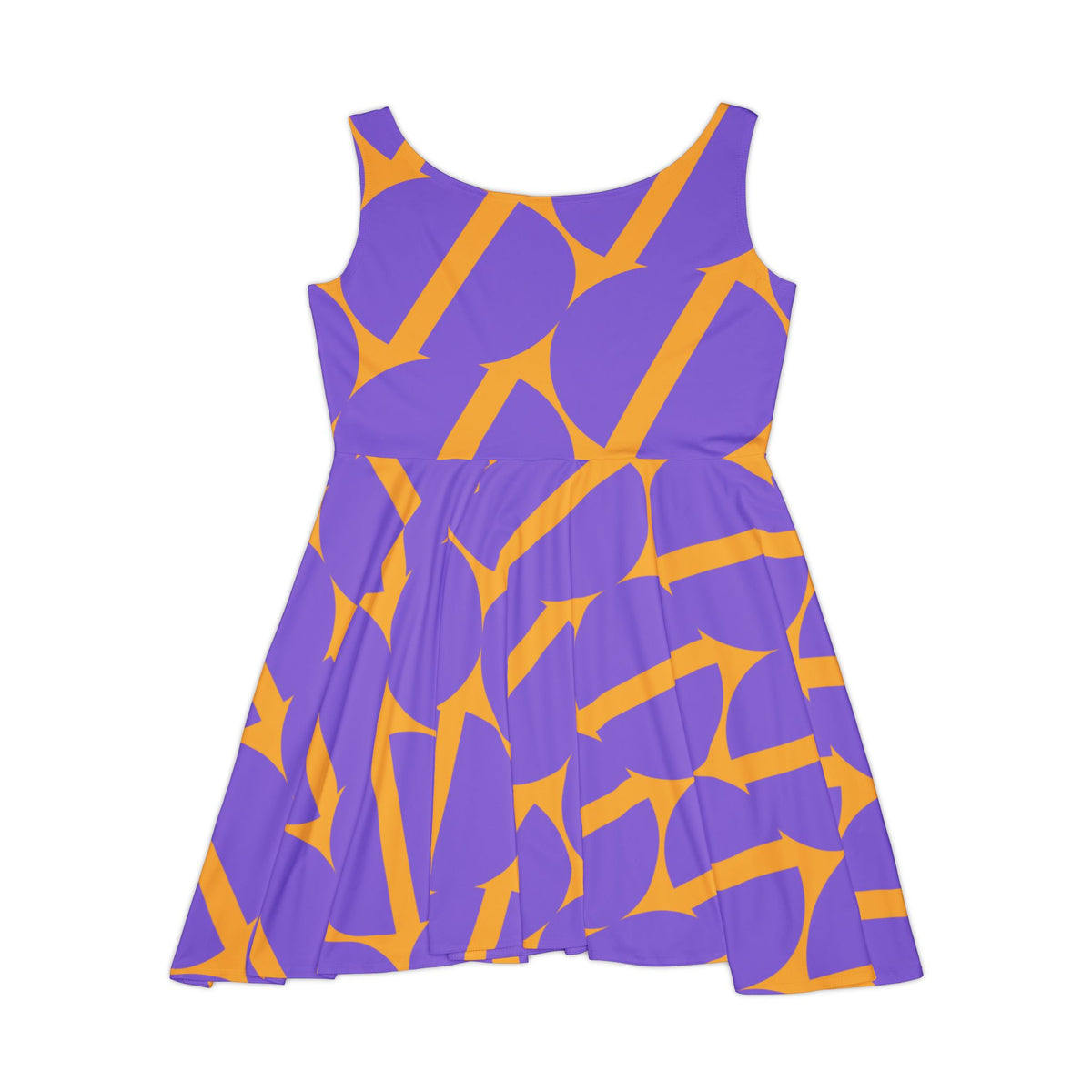 Abstract Print Skater Dress Earthen