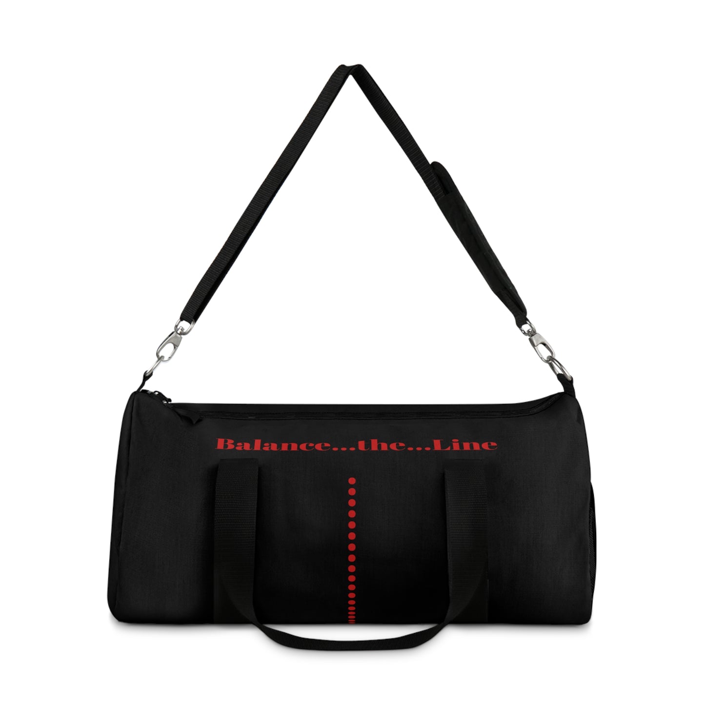 Balance...the...Line Duffel Bag — Black Gym & Travel Tote