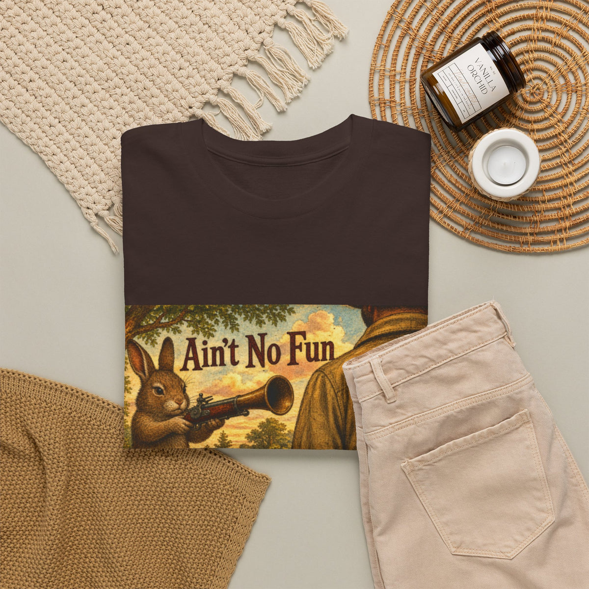 Vintage Bunny Graphic Wisdom Tee — "Ain't No Fun When..."