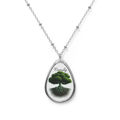 Family Tree Oval Necklace