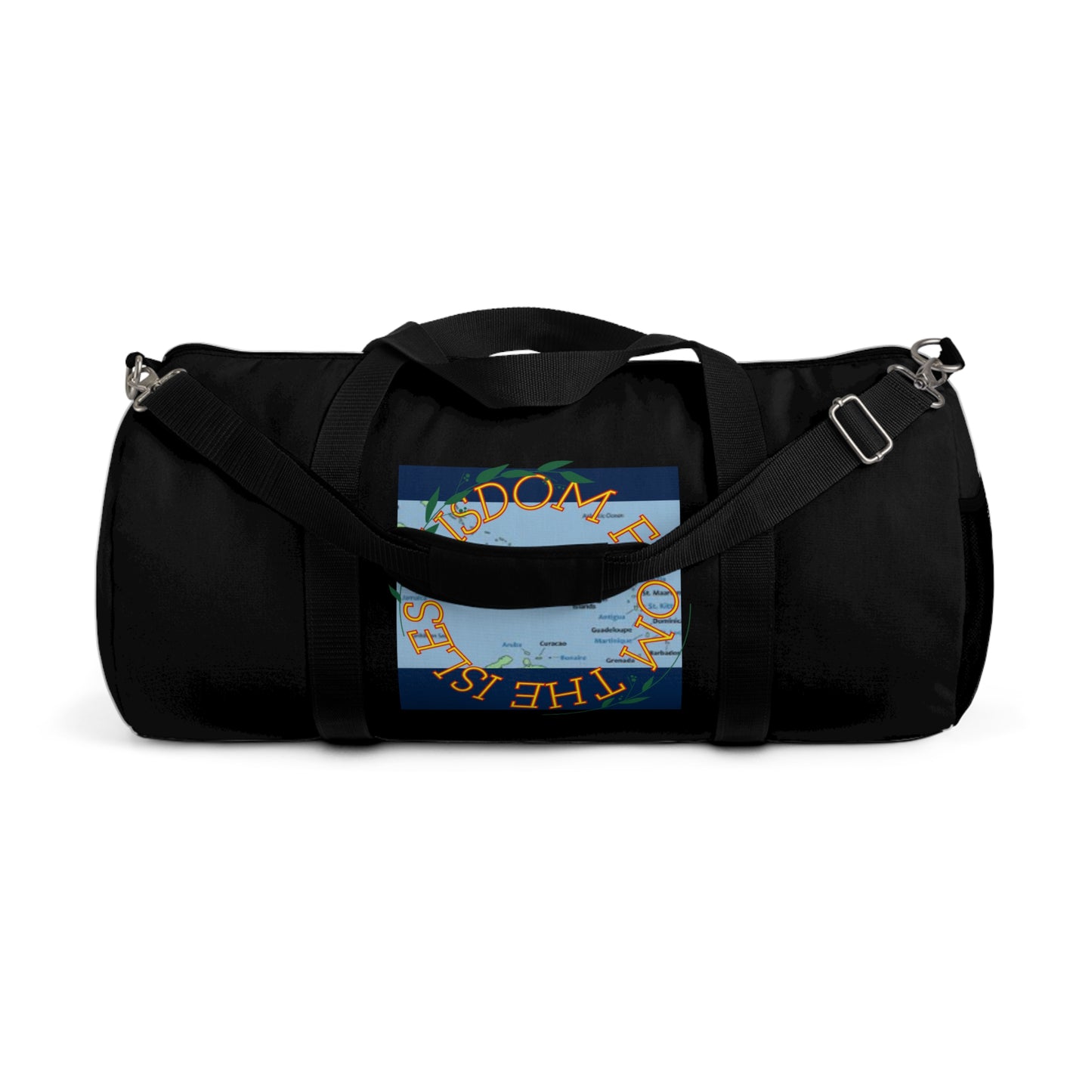 Travel Duffel Bag — 'Wisdom from the Isles Map Black
