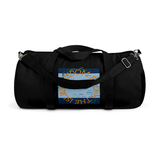 Travel Duffel Bag — 'Wisdom from the Isles Map Black