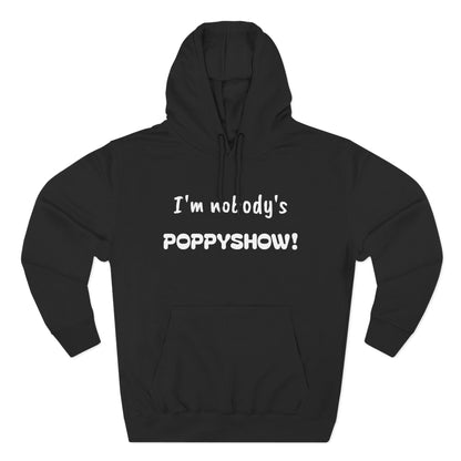 Playful Fleece Hoodie with Witty Text - Poppyshow!