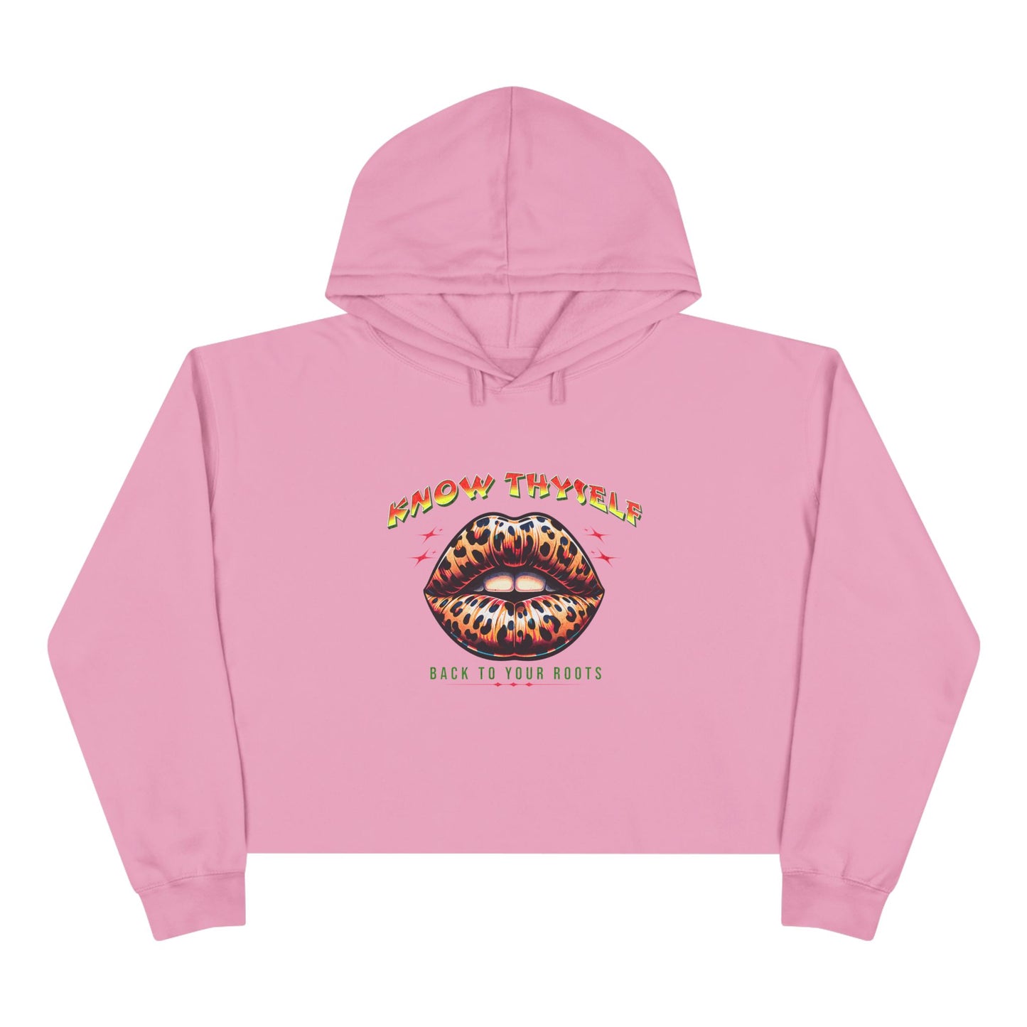 Know Thyself Crop Hoodie | Animal Print Graphic