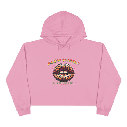 Know Thyself Crop Hoodie | Animal Print Graphic