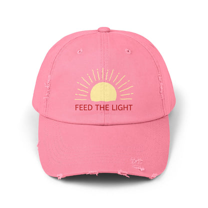 Feed The Light Unisex Distressed Cap