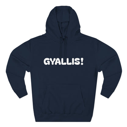 Playful Fleece Hoodie with Witty Text - Gyallis!