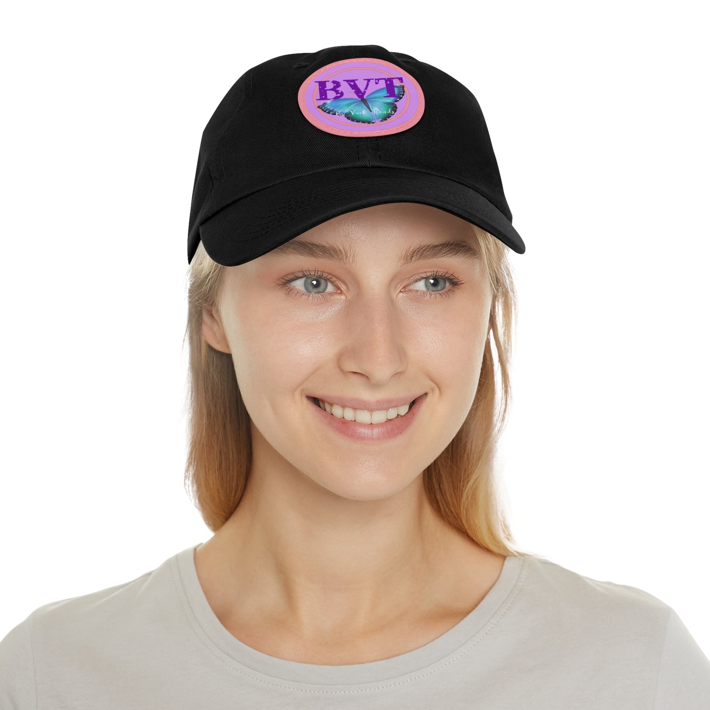 Butterfly Patch Dad Hat — BVT Logo Black Cap