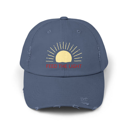 Feed The Light Unisex Distressed Cap