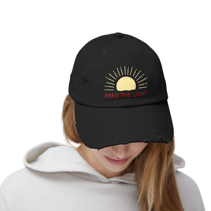 Feed The Light Unisex Distressed Cap