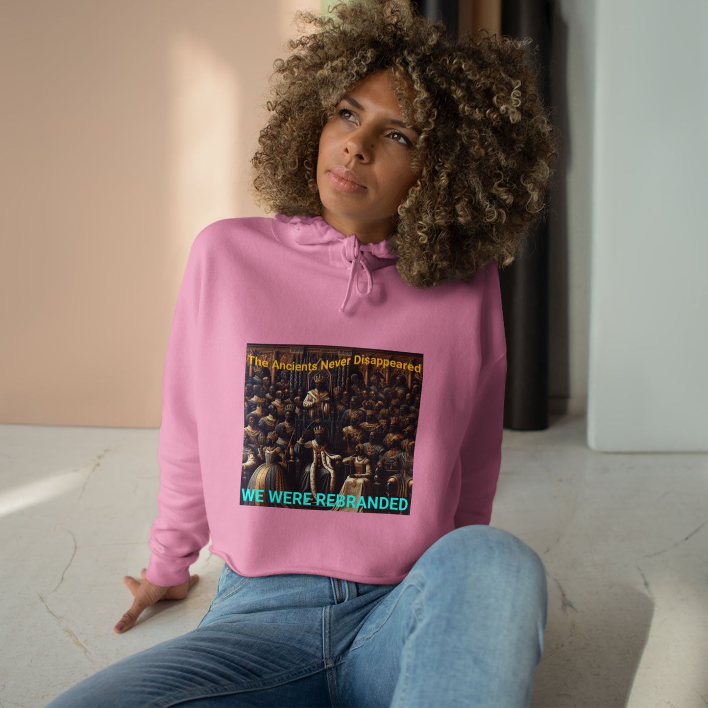 We Were Rebranded Crop Hoodie | Royalty Graphic
