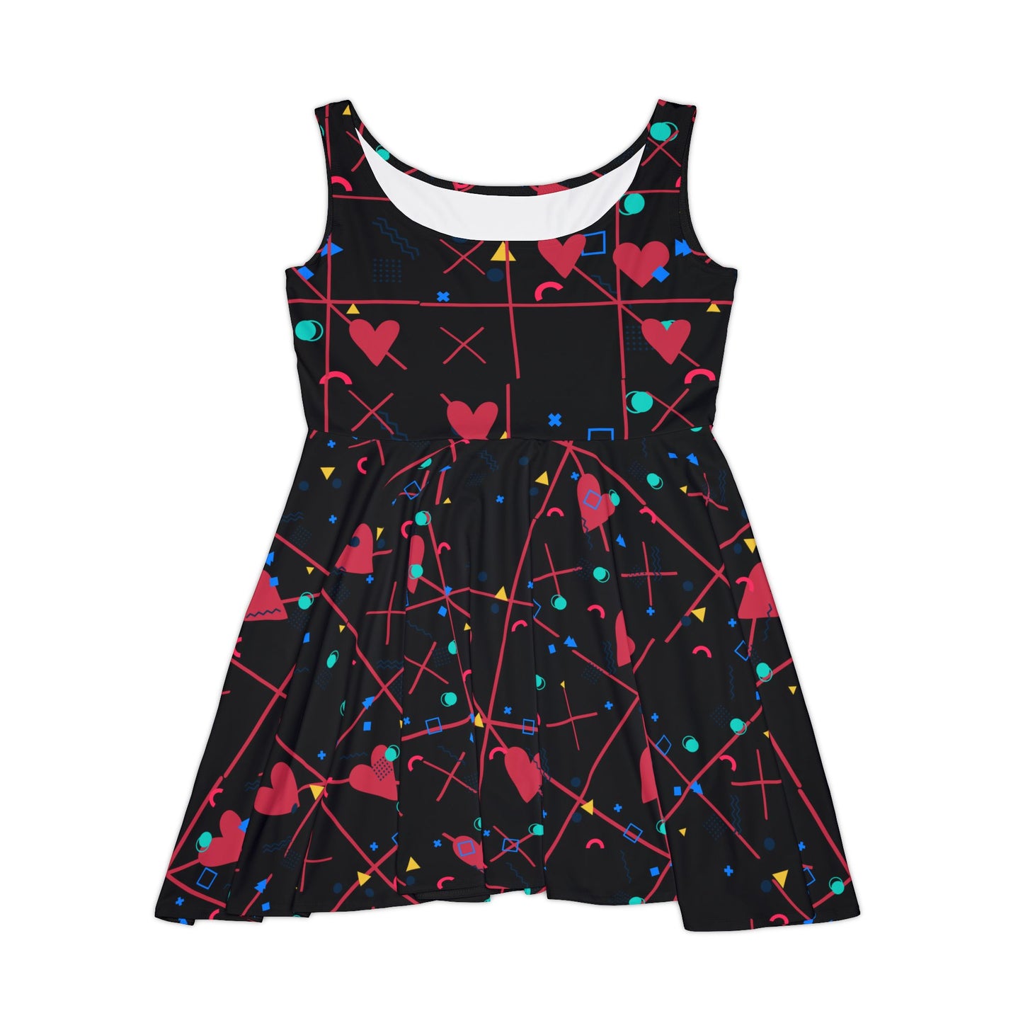 Skater Dress Colorful Love Heart