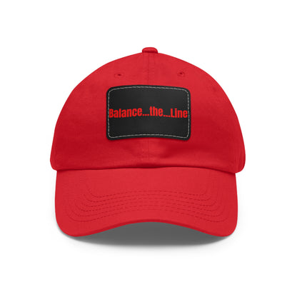 "Balance...the...Line" Statement Cap — Red Dad Hat