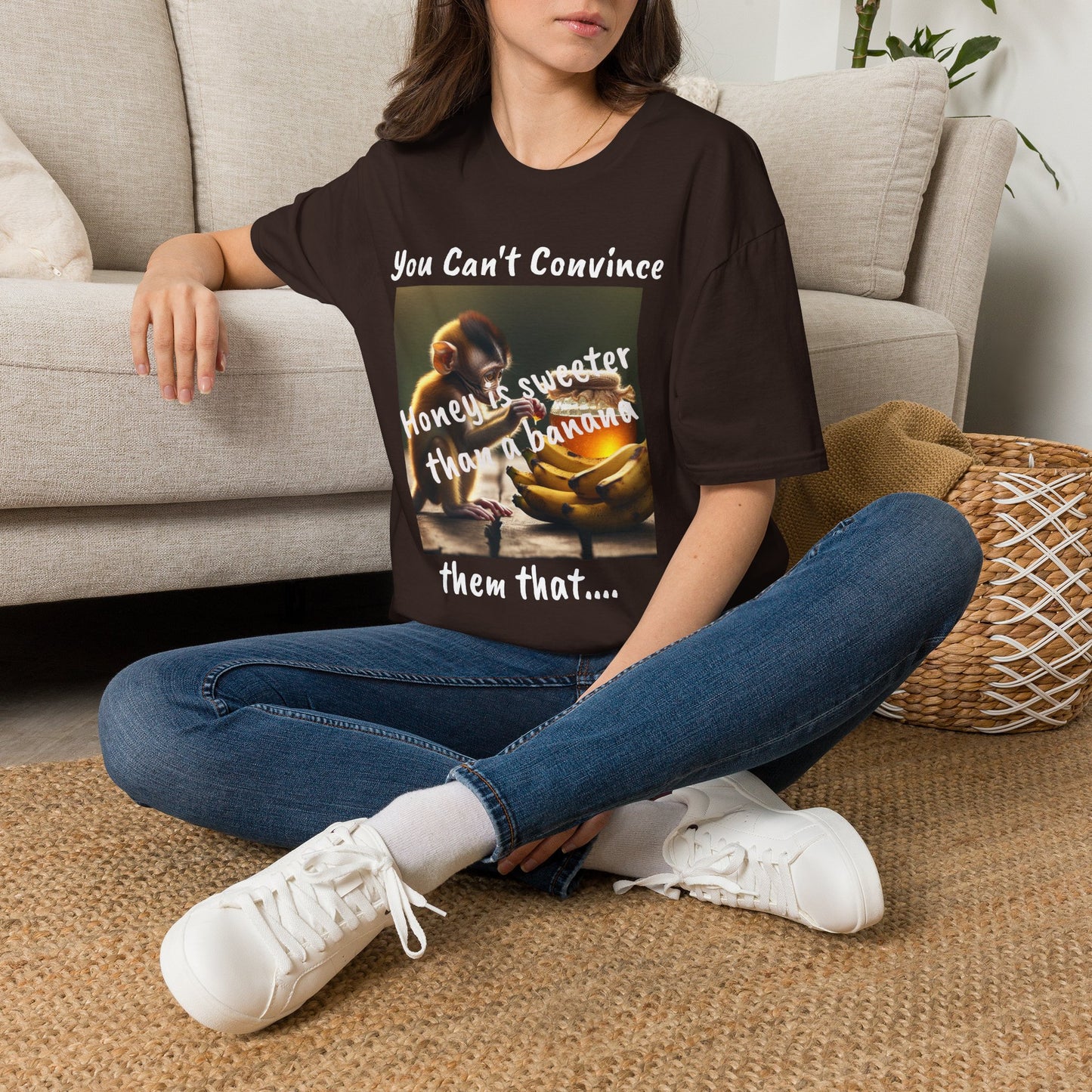 Honey and Banana Graphic T-Shirt — "You Can't Convince"