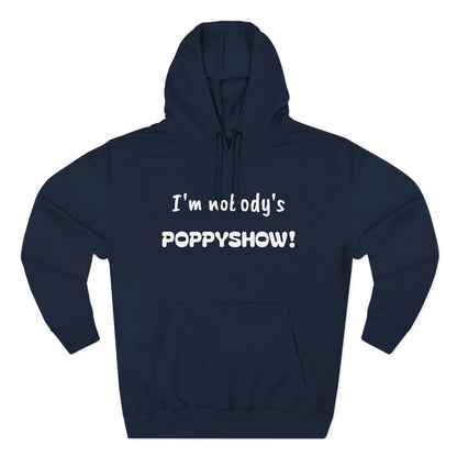 Playful Fleece Hoodie with Witty Text - Poppyshow!