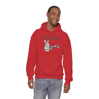 Ain't No Fun Rabbit Hoodie – Funny Vintage Animal Graphic Hoodie