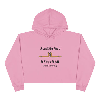 Read My Face Crop Hoodie