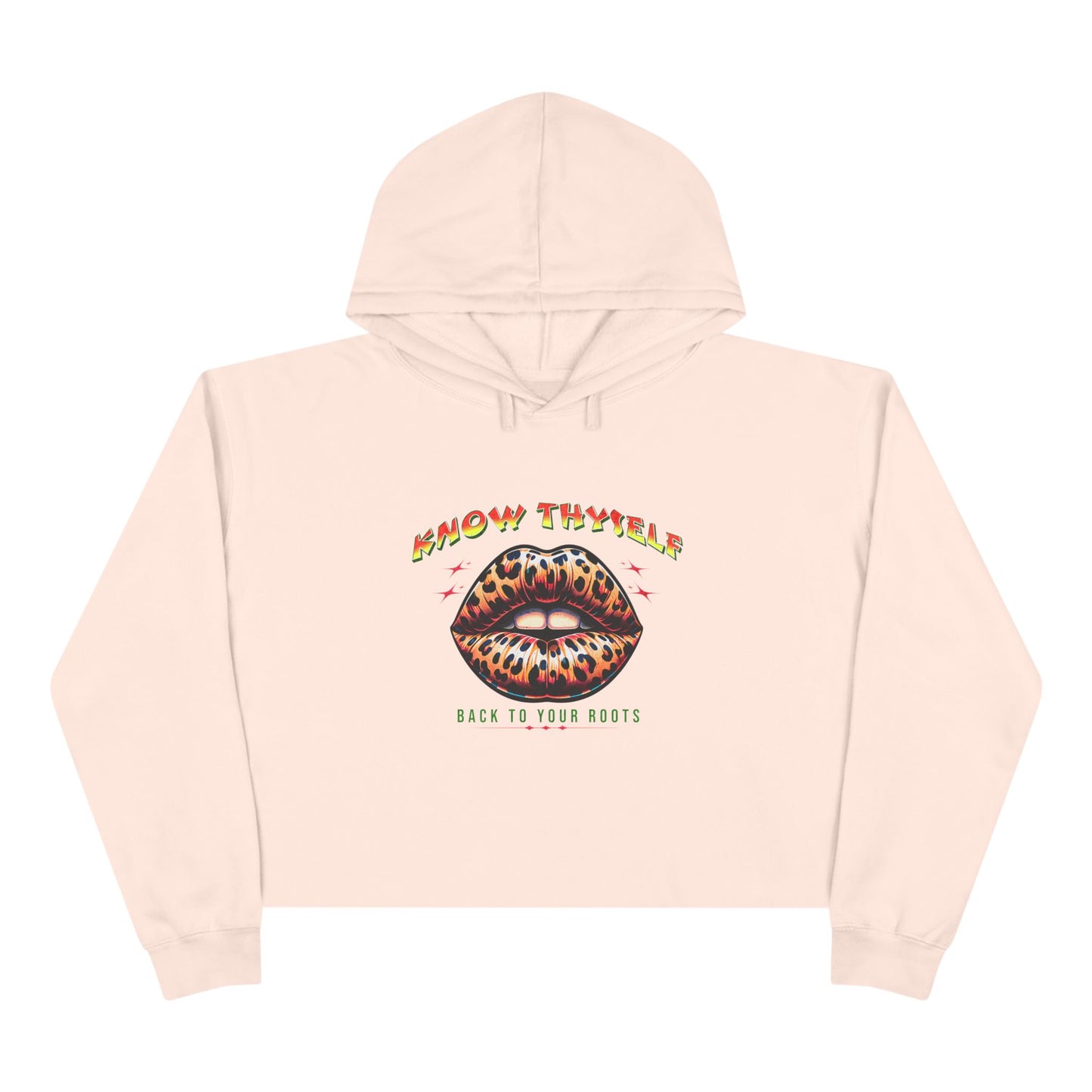 Know Thyself Crop Hoodie | Animal Print Graphic