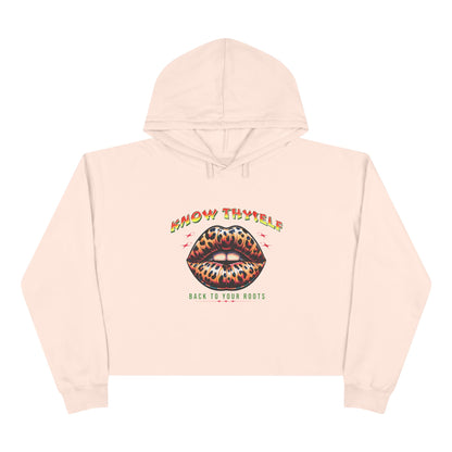 Know Thyself Crop Hoodie | Animal Print Graphic