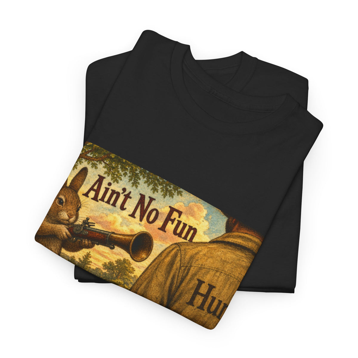 Vintage Bunny Graphic Wisdom Tee — "Ain't No Fun When..."
