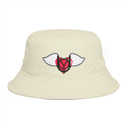Embrace You Logo Bucket Hat — Cute Retro Winged Heart Sun Hat